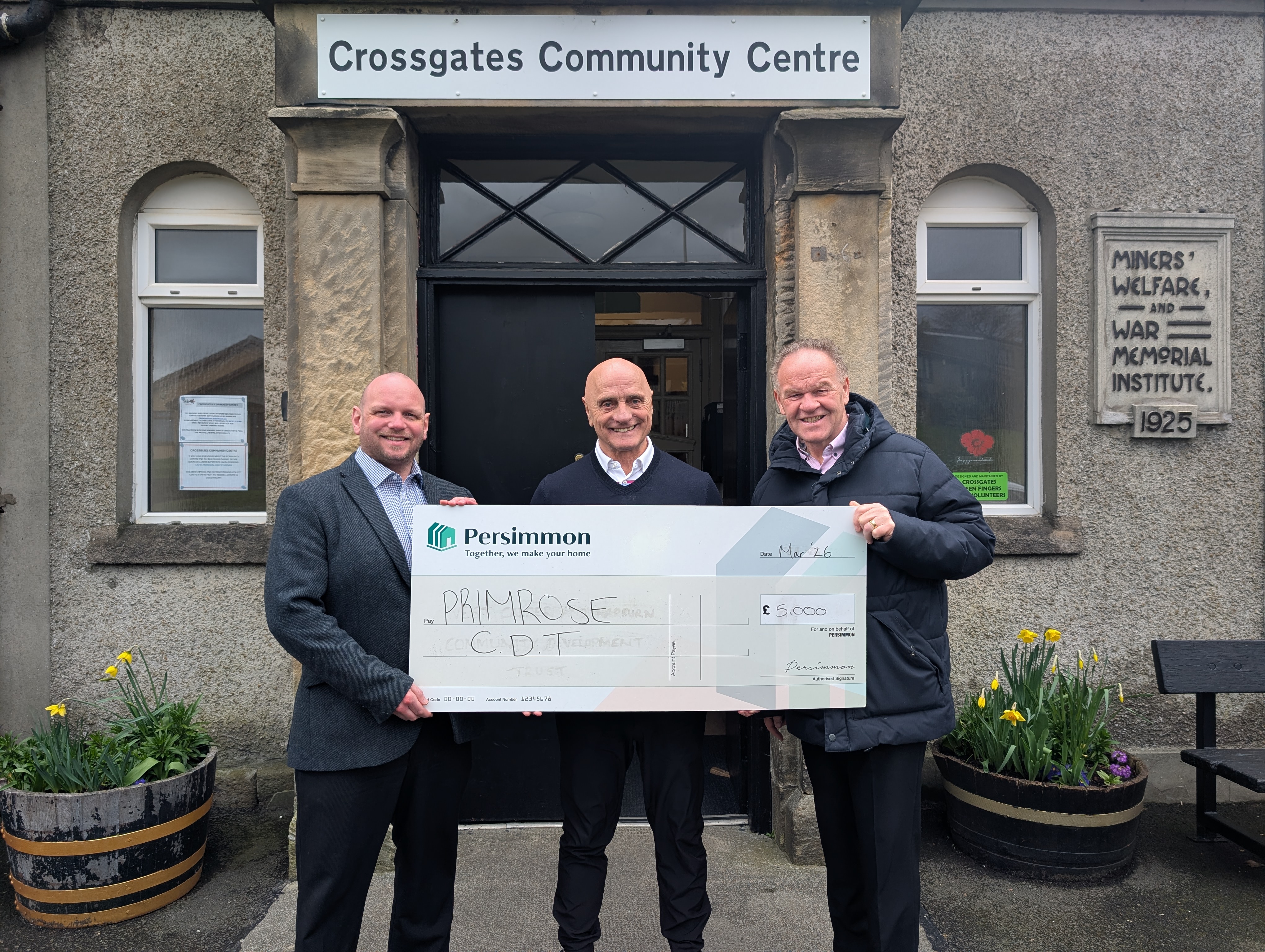 Primrose Community Development Trust Cllr Darren Watt, Ian Campbell, Cllr Alex Campbell