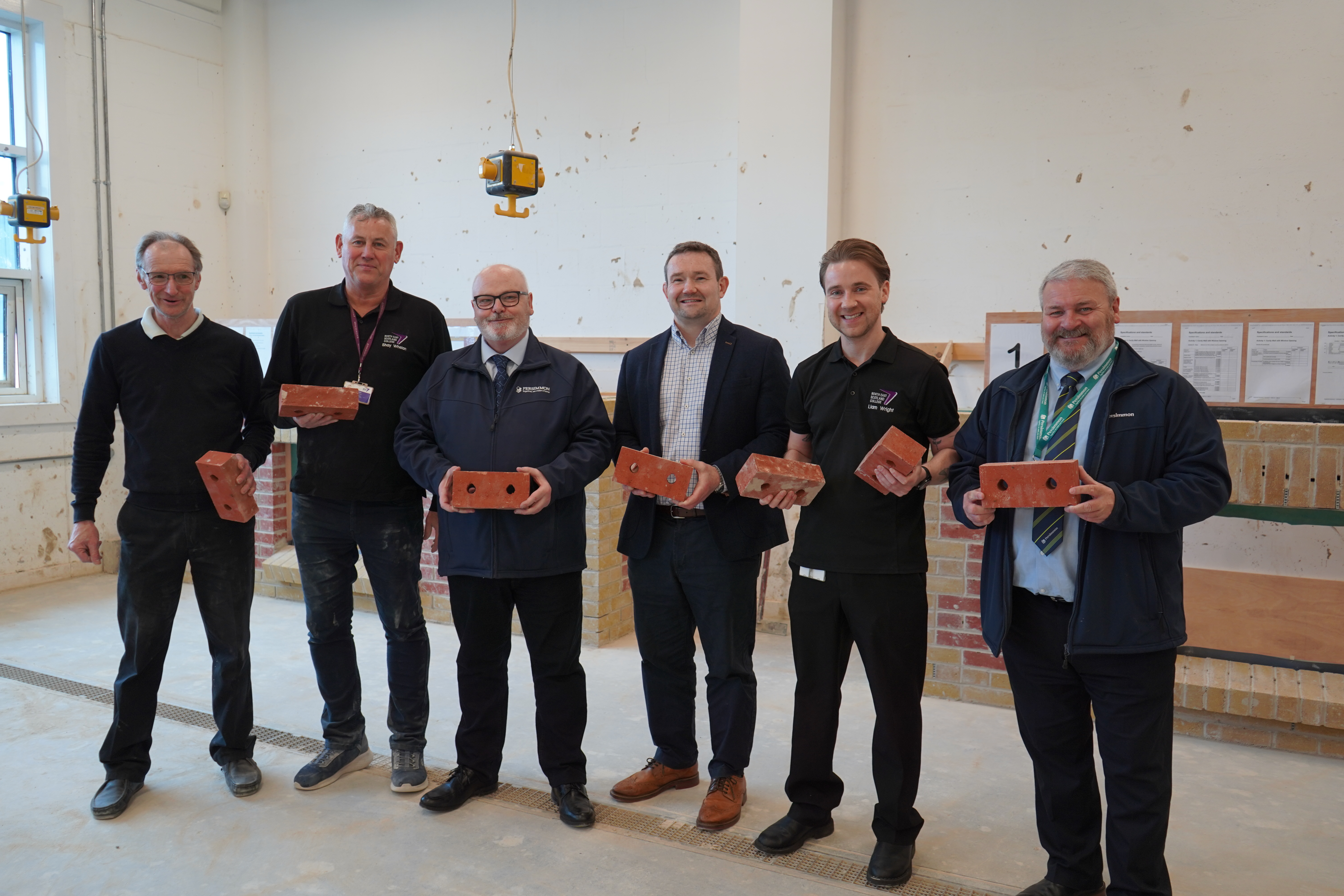 Duncan Massey MSP Alongside Persimmon Homes Donating Bricks To NESCOL College Staff