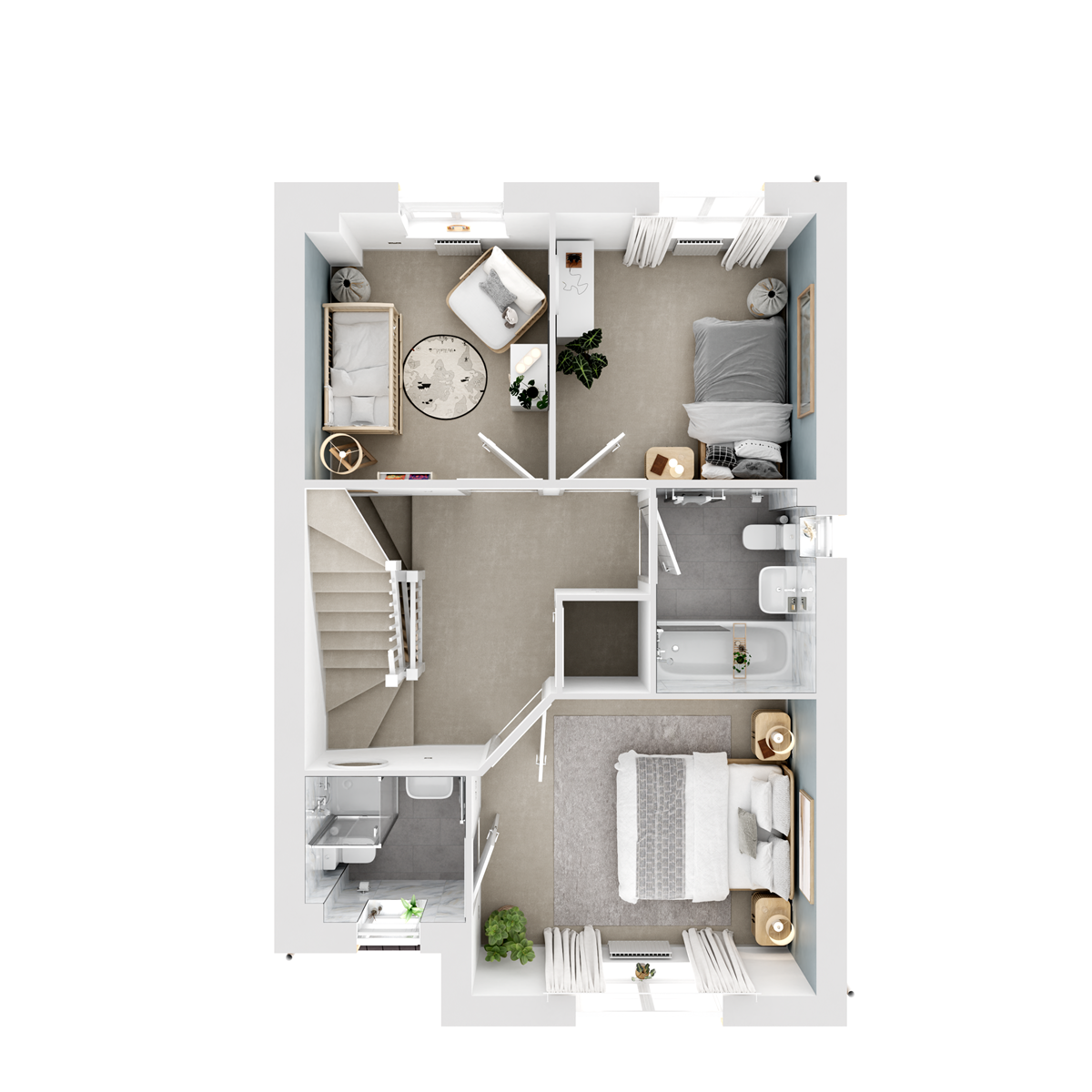 First Floor - 3D floor plan