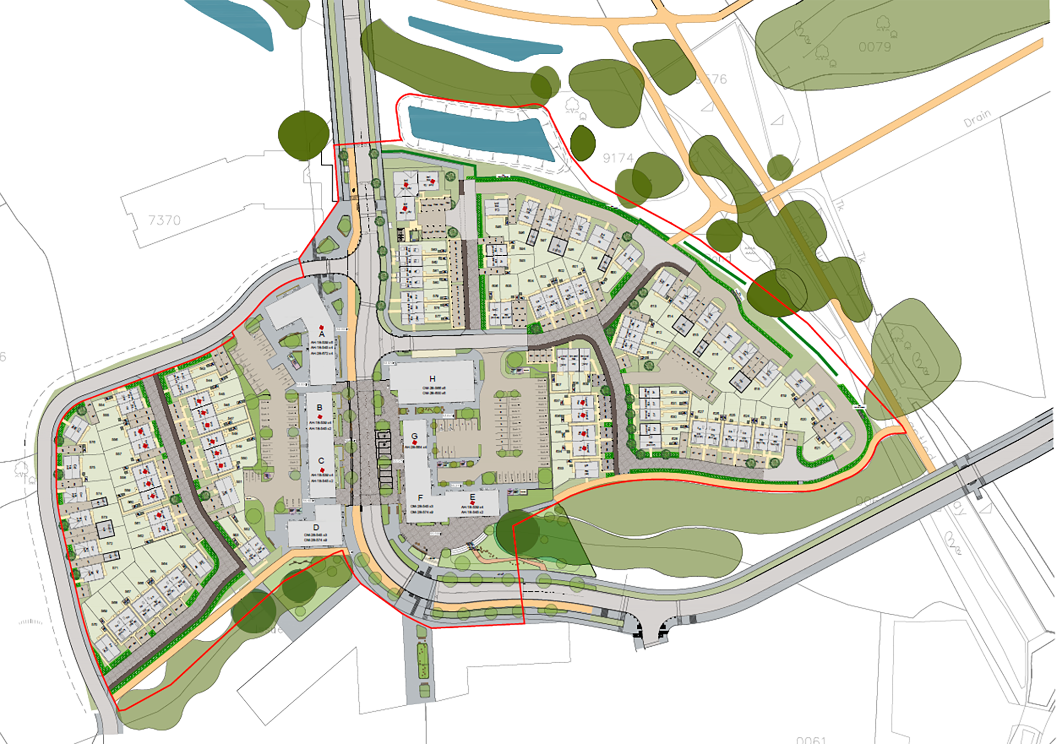 Site layout of development. Credit The Urbanists.