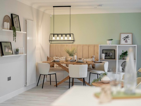 Living room with pale colours