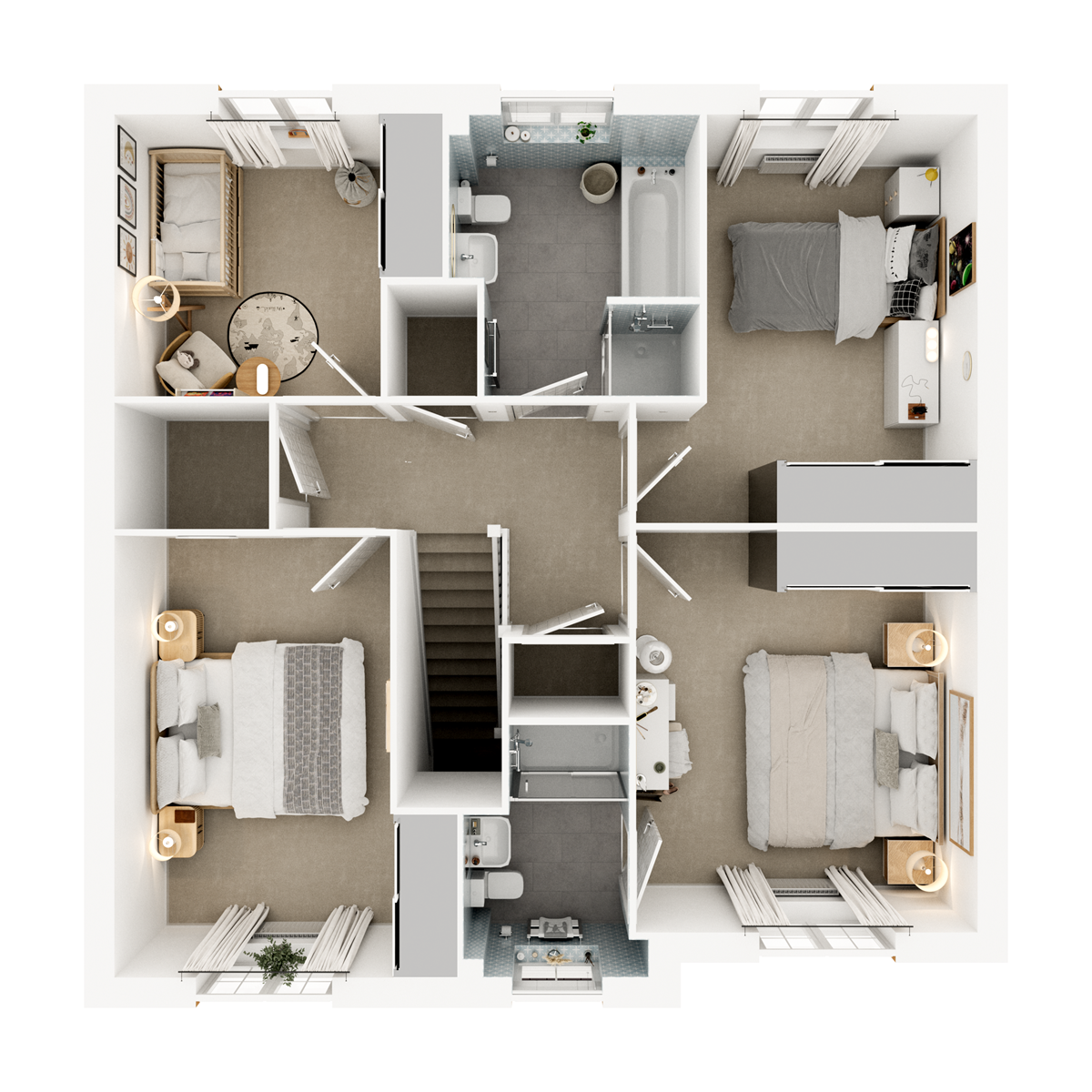 First Floor 3D floor plan