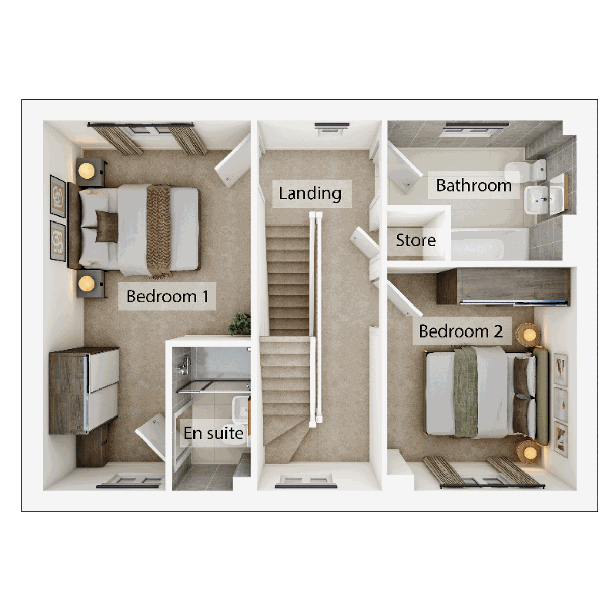 3D - First Floor floor plan