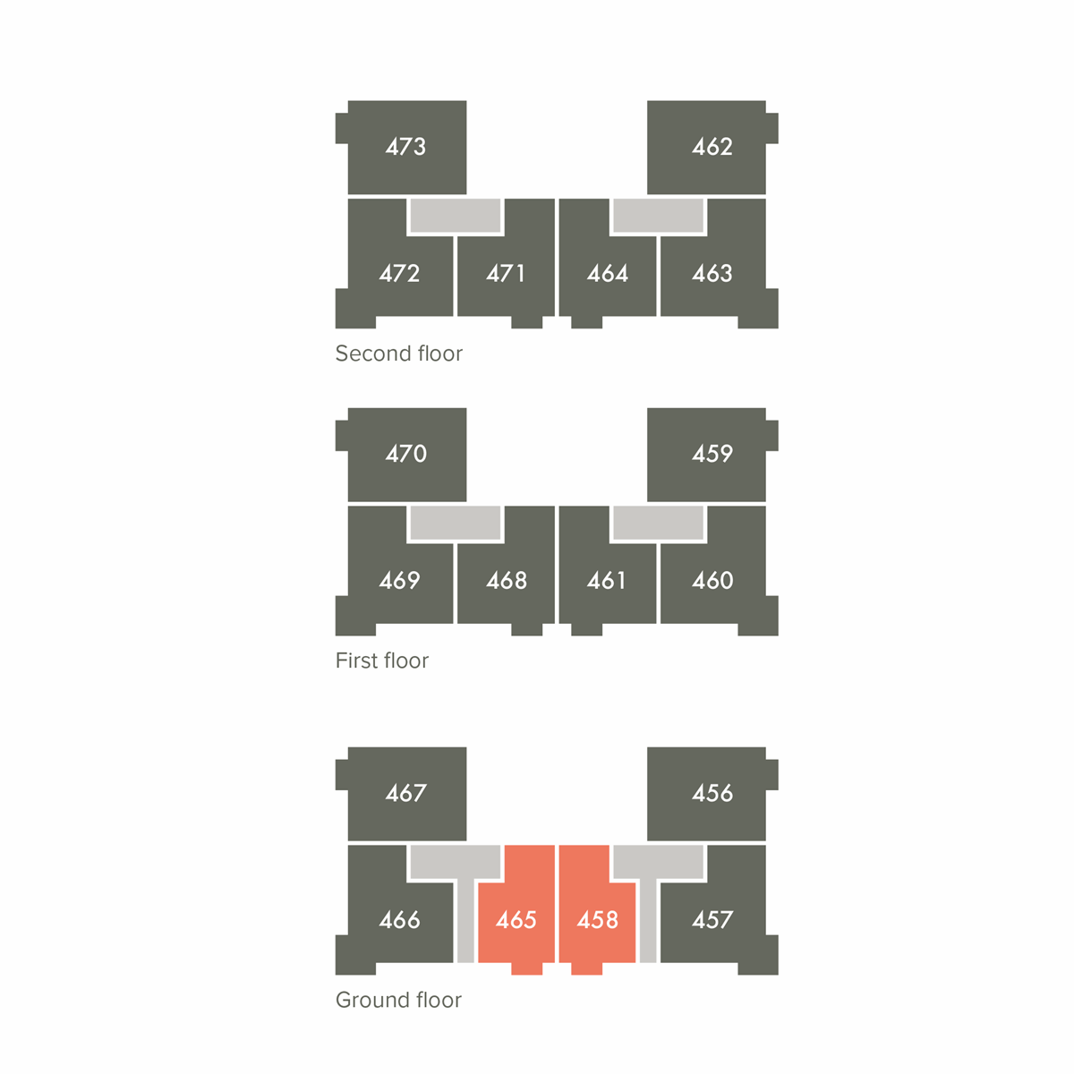 Plots 458, 465 Block Plan floor plan