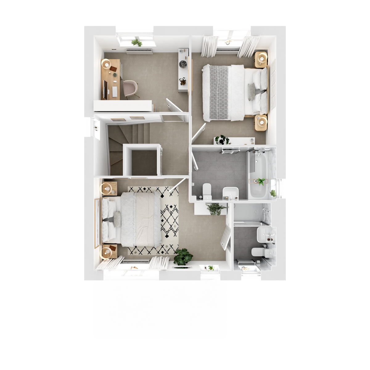 First Floor 3D floor plan