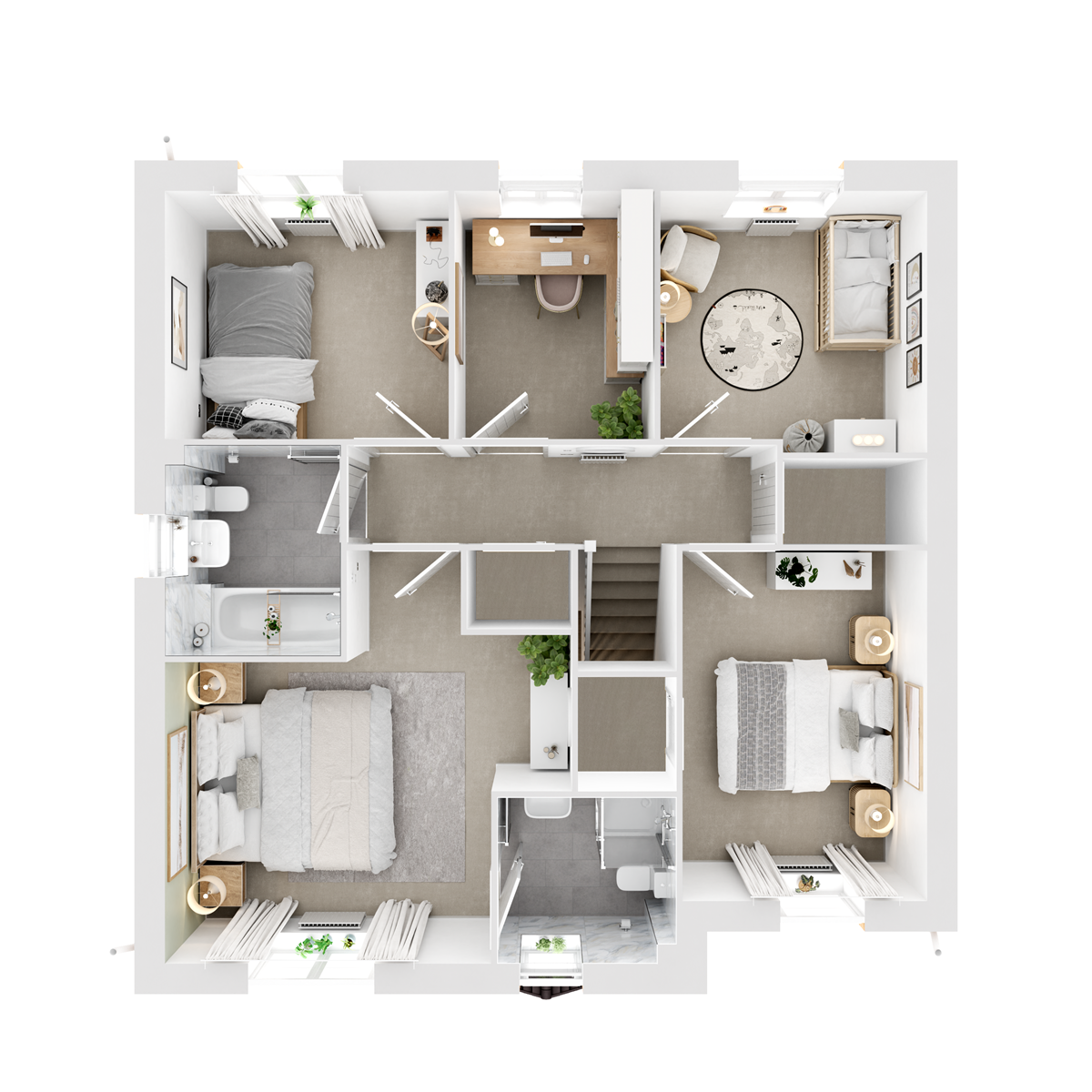 First Floor - 3D floor plan