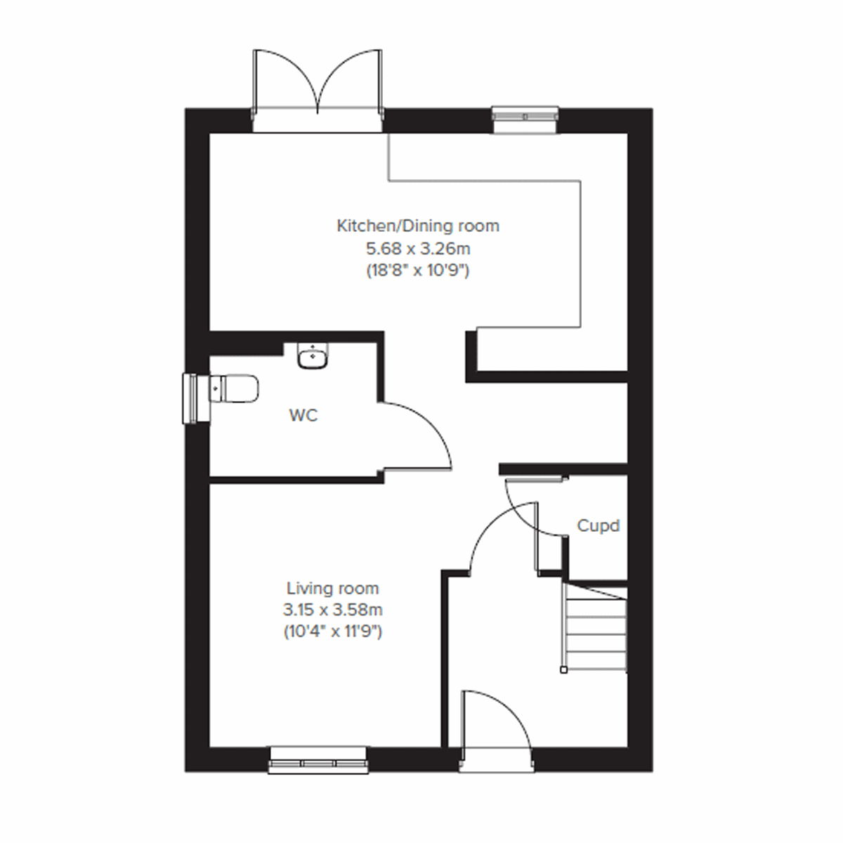 Ground floor plan of the Winterfold