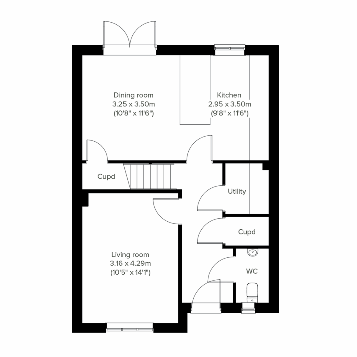 Ground-floor layout of the Wychwood home at Nutwell Grange, Doncaster.