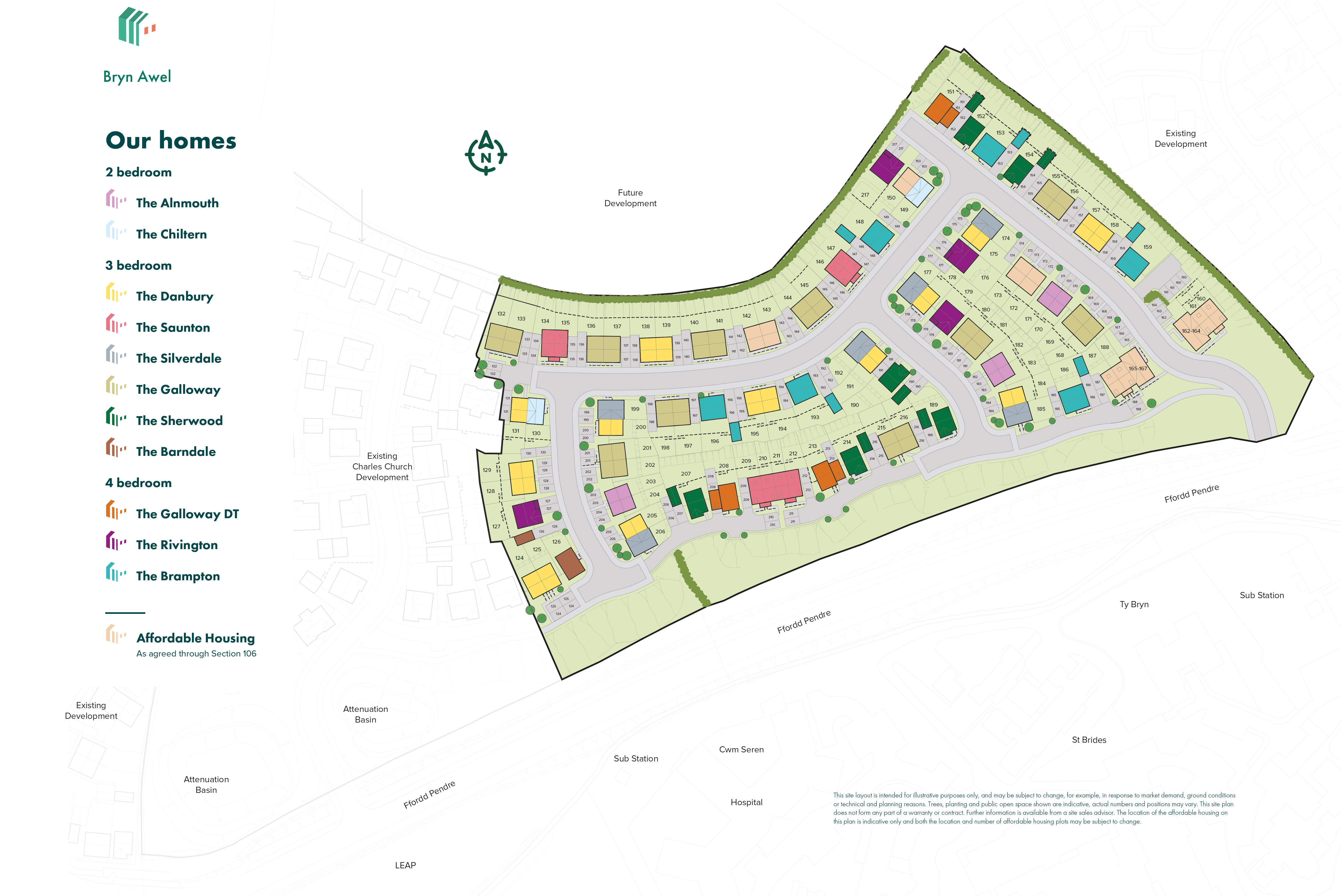 Bryn Awel site plan