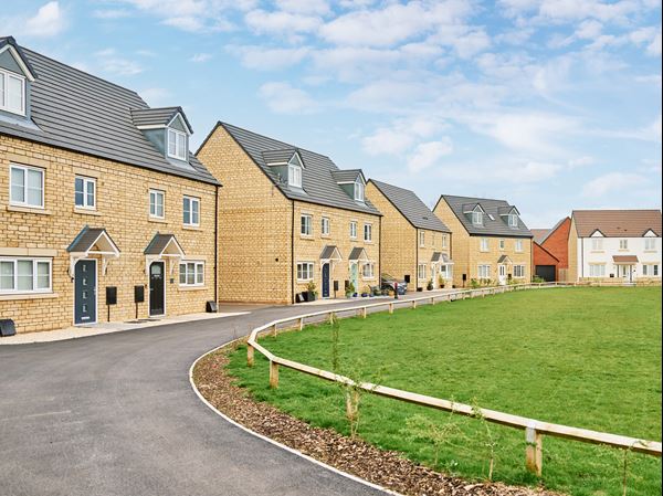 New build homes on a street - Persimmon Homes