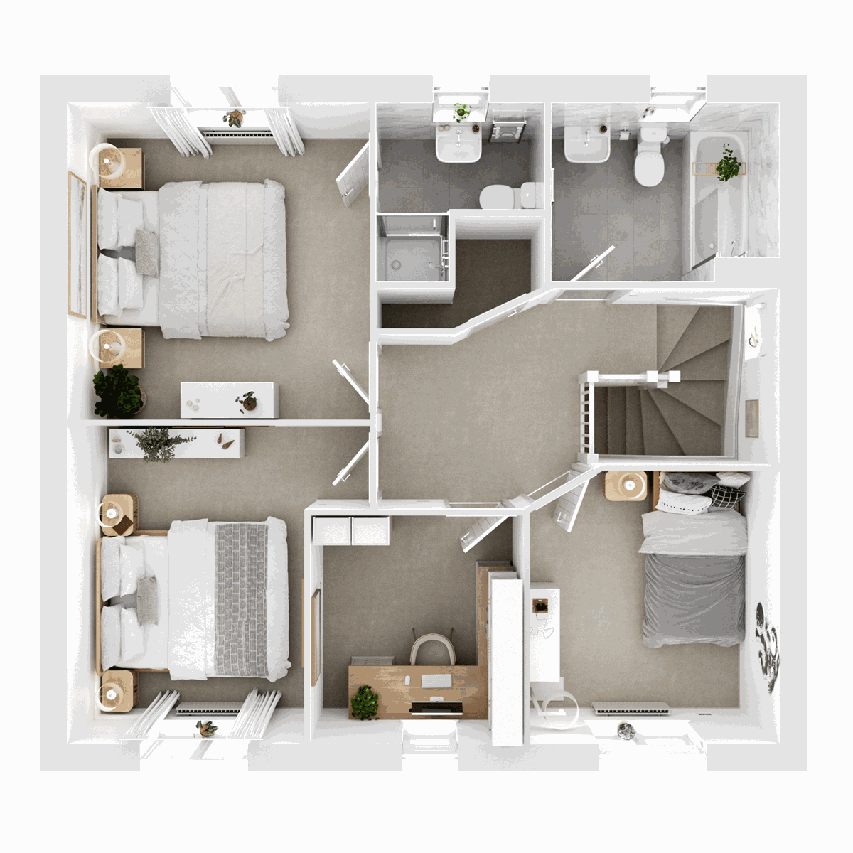 First Floor 3D floor plan