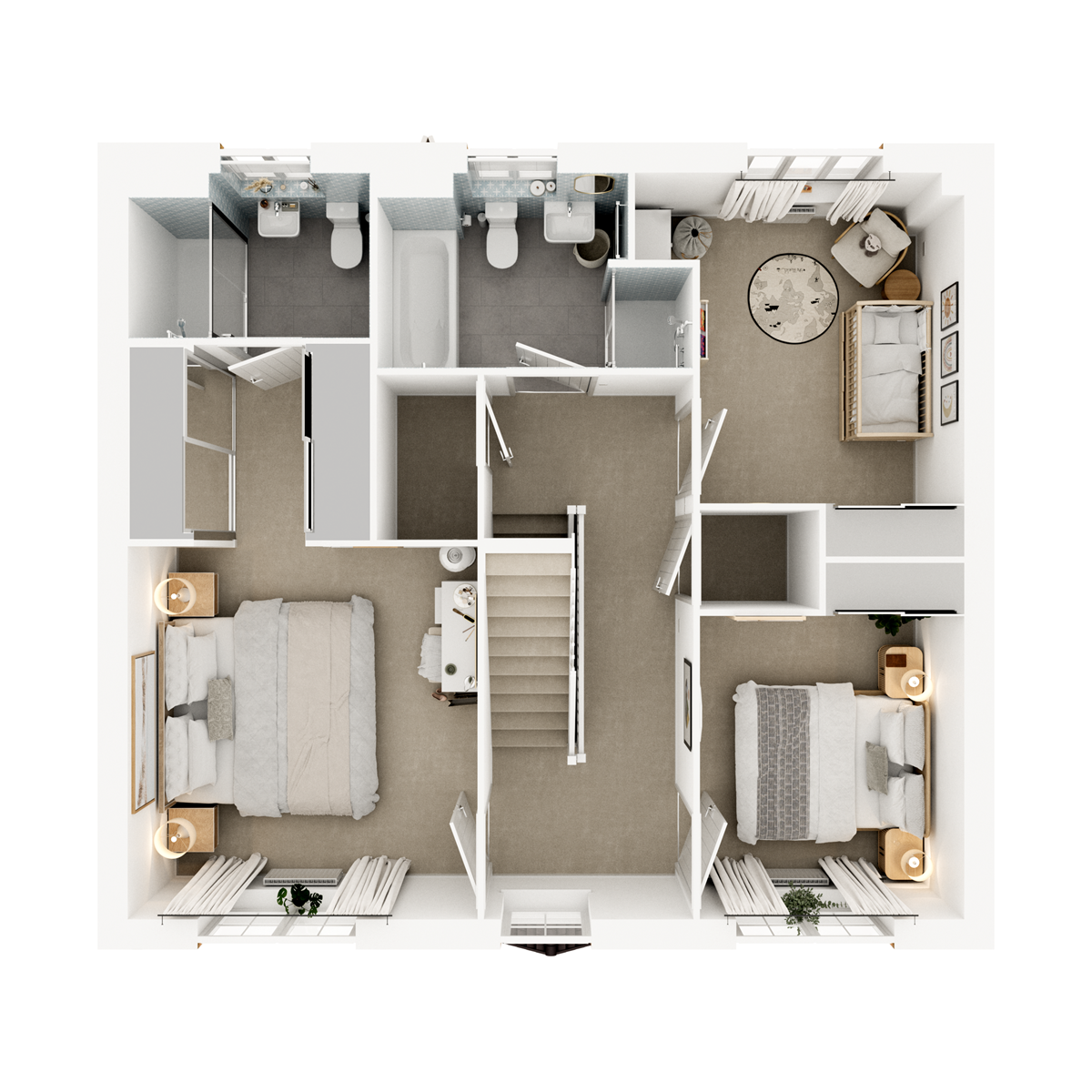 First Floor 3D floor plan