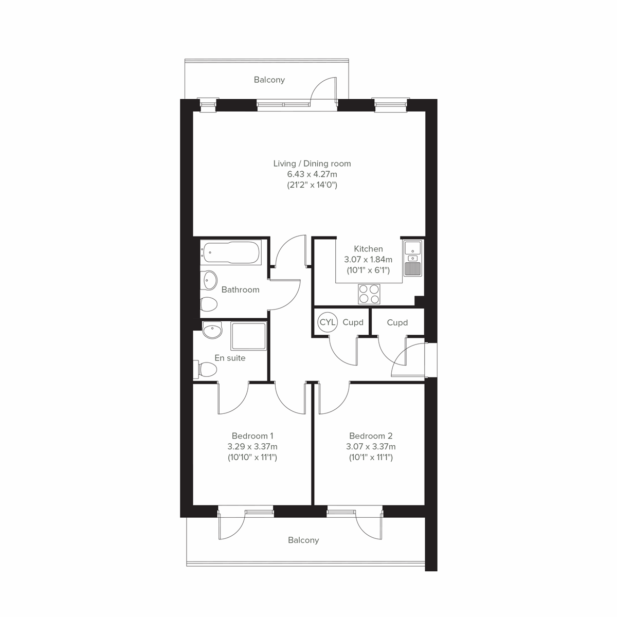 Second floor floor plan