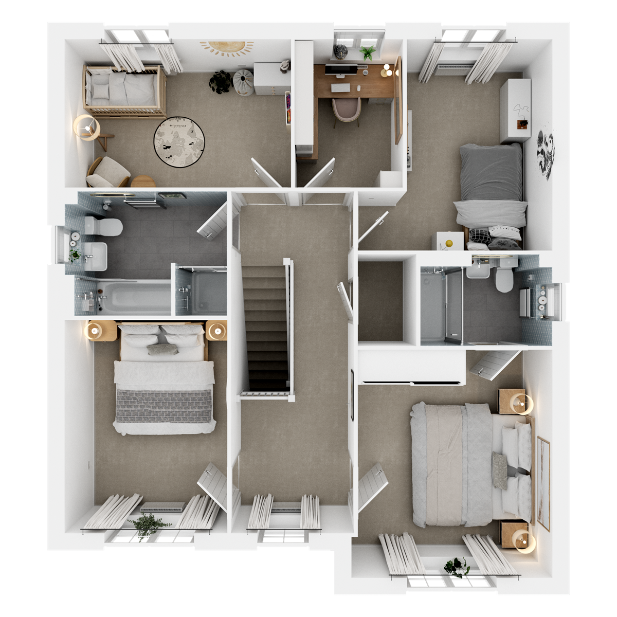 First Floor 3D floor plan