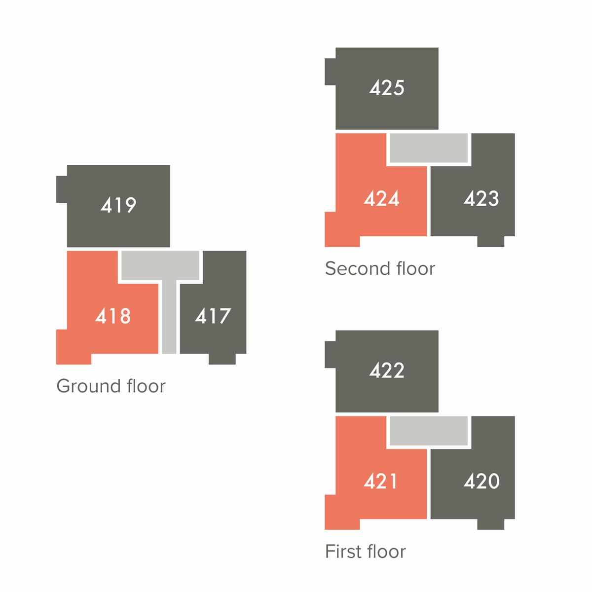 Block Plan - Plots 418, 421, 424 floor plan