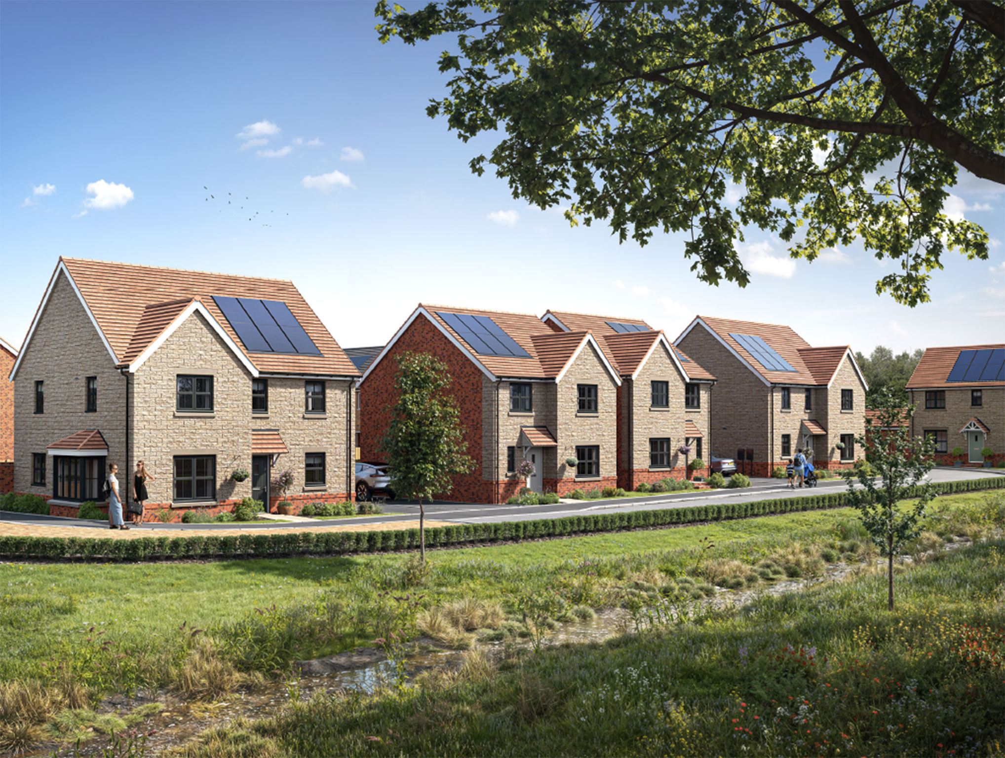 Top Wighay Farm development CGI street scene