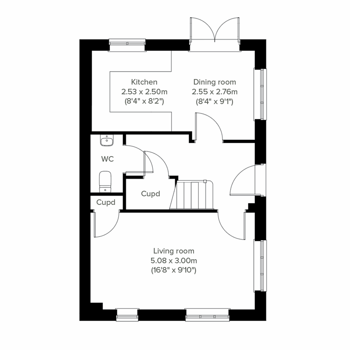 Ground-floor layout of the Deepdale home at Nutwell Grange, Doncaster.