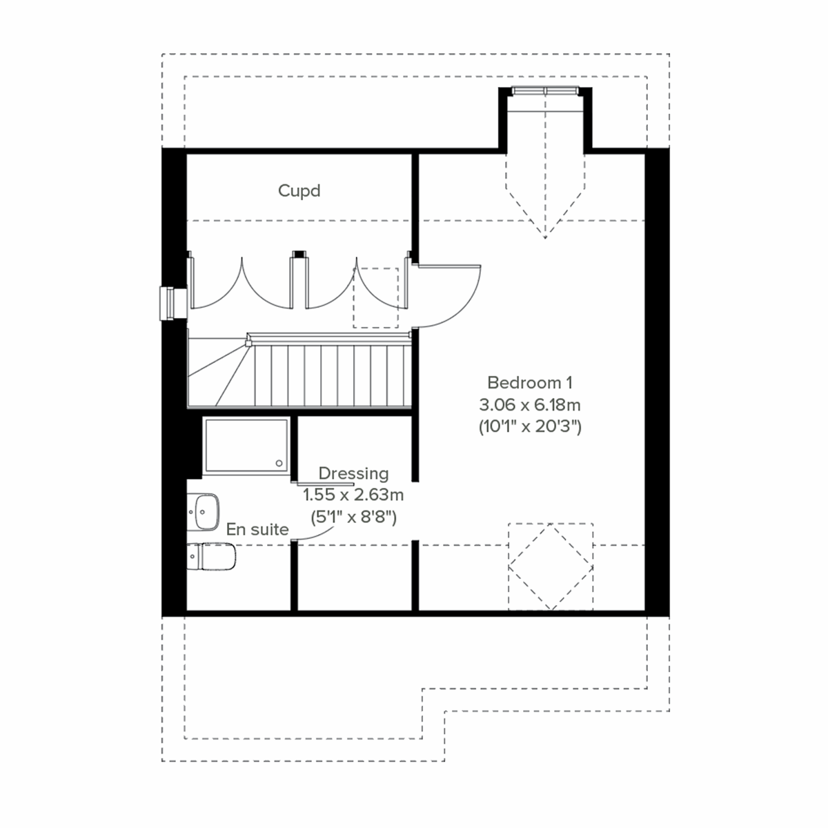 Second-floor layout of the Wychwood home at Nutwell Grange, Doncaster.