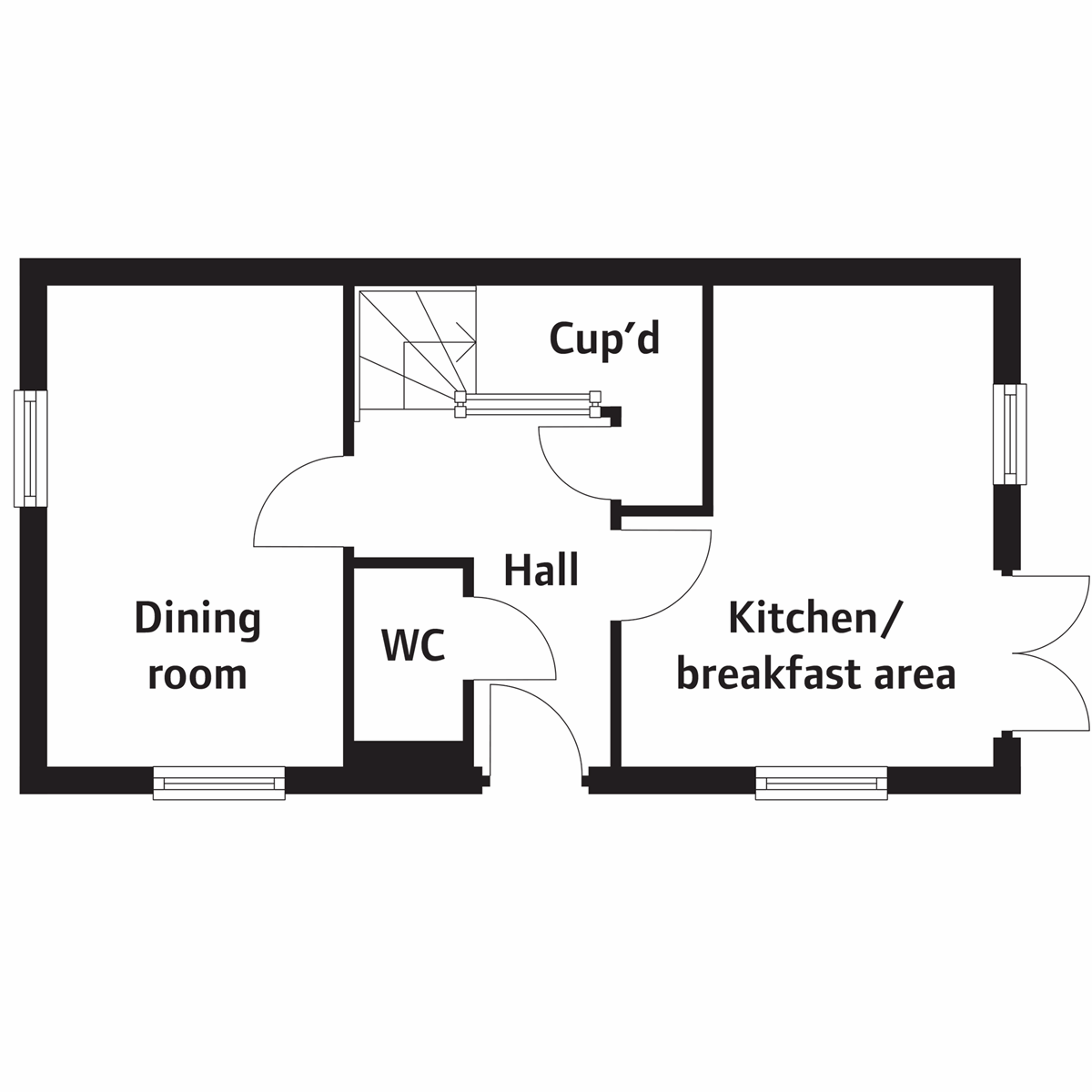 Four bedroom home the Cromwell ground floor plan