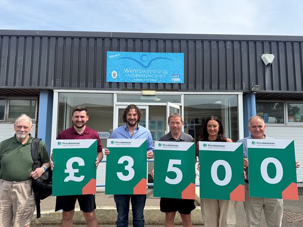 Wem Swimming & Lifestyle Centre with Persimmon donation of £3500