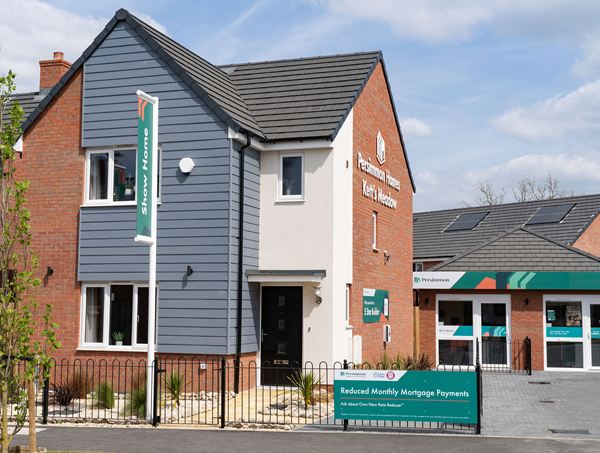 Front view of show home at Ketts Meadow.
