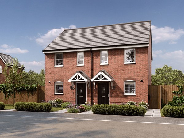 Front view of the Alnmouth home with red brick exterior.