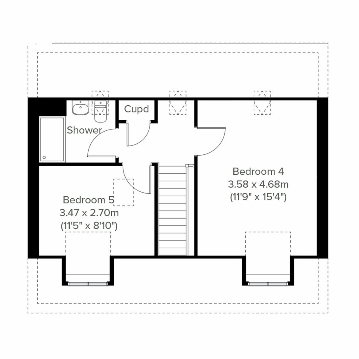 Second-floor layout of the Brightstone home at Nutwell Grange, Doncaster.