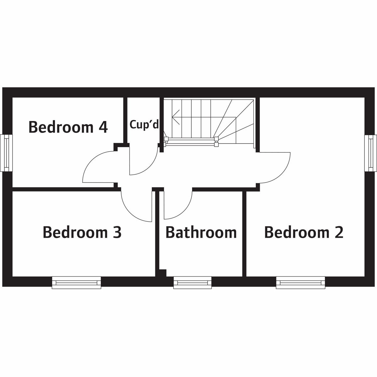 Four bedroom home the Cromwell second floor