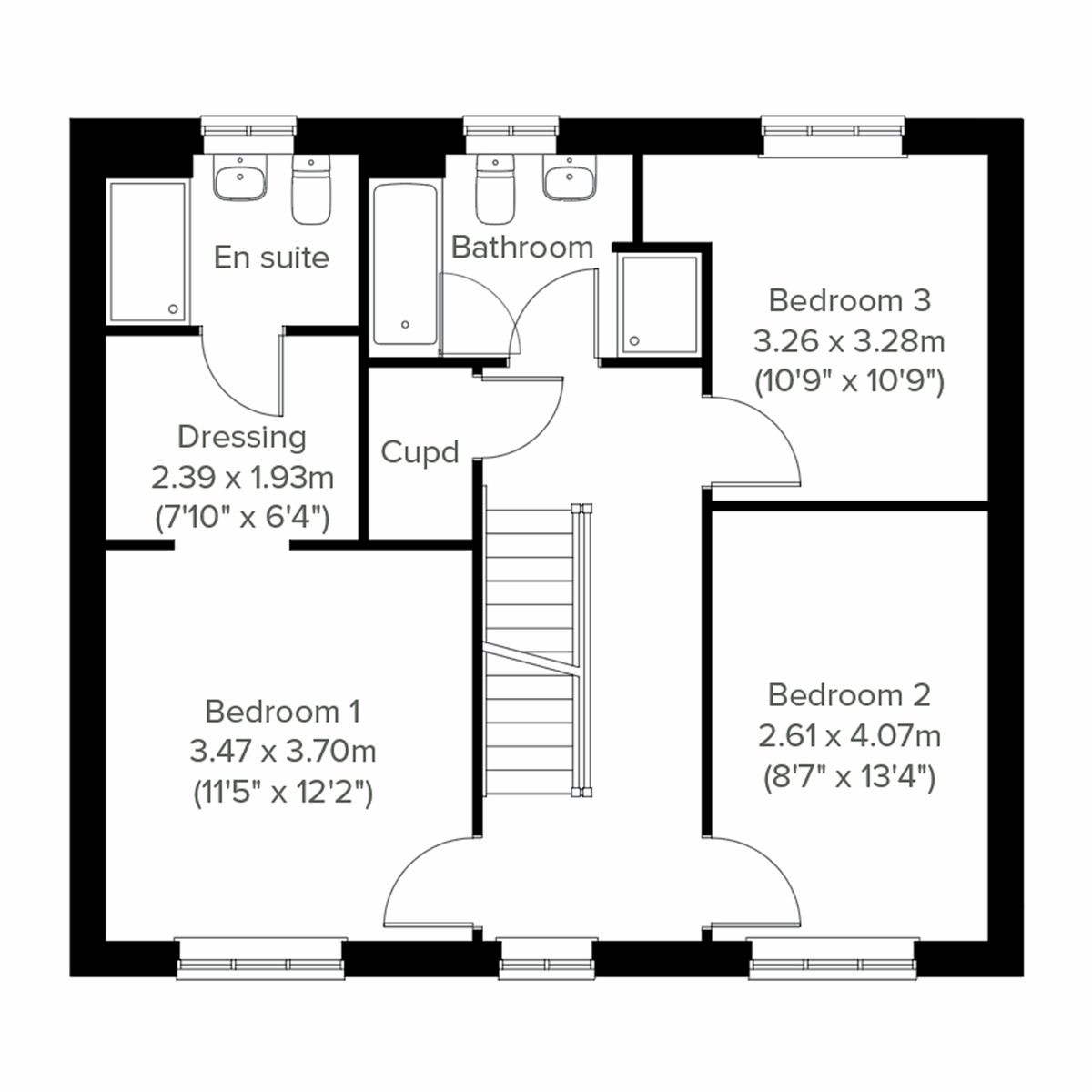 First-floor layout of the Brightstone home at Nutwell Grange, Doncaster.