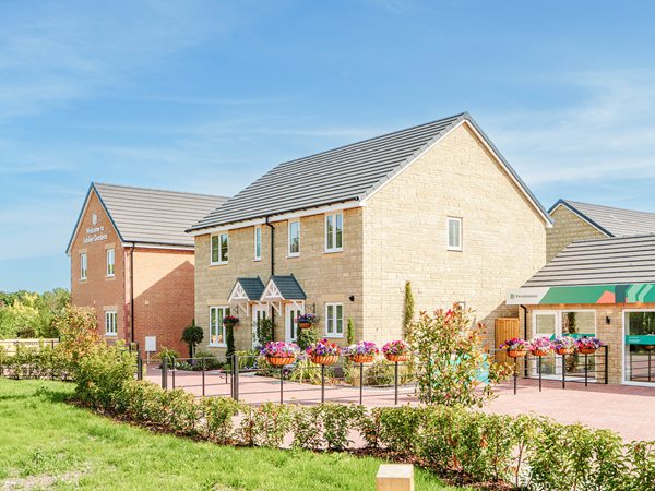  Persimmon show home with foliage and flowers
