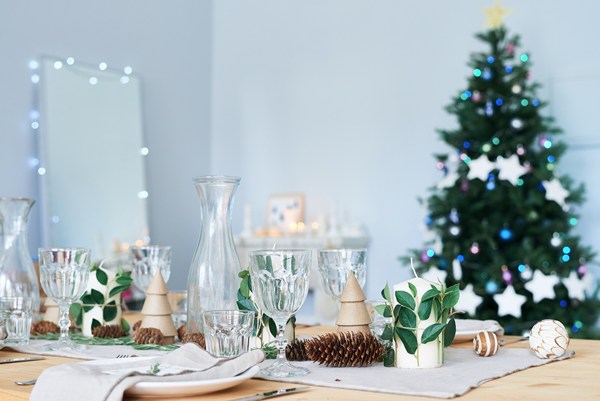 Dining Table set for Christmas