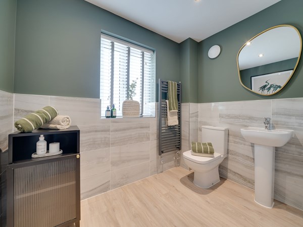 Interior of a four bedroom at The Avenue in Plymouth with toilet and sink