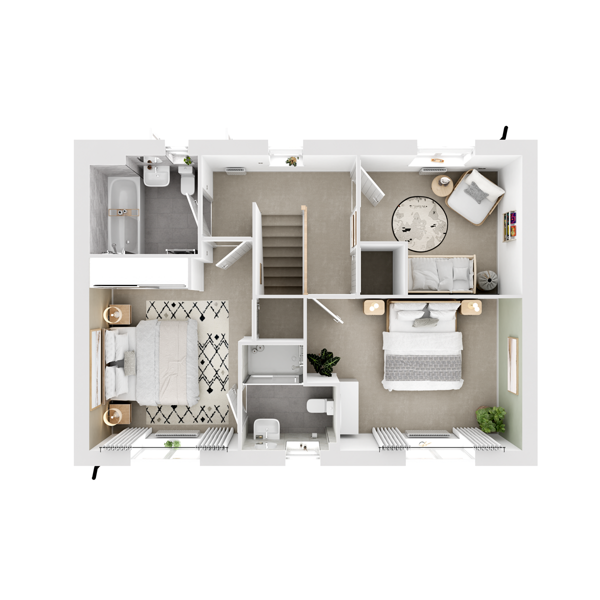 First Floor - 3D floor plan