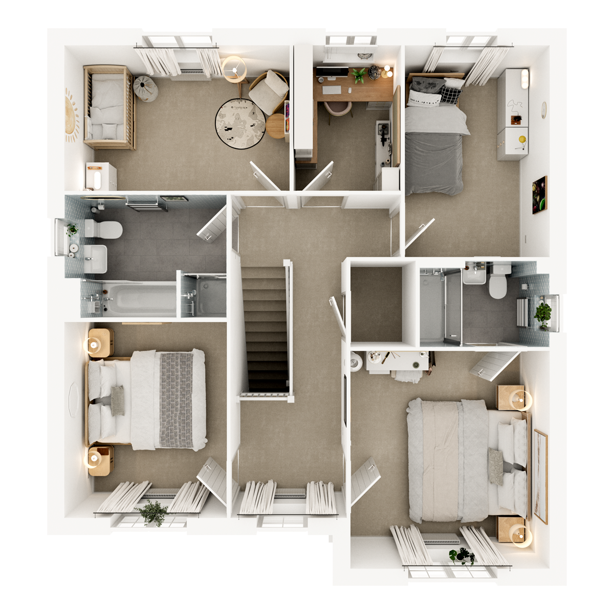 First Floor 3D floor plan