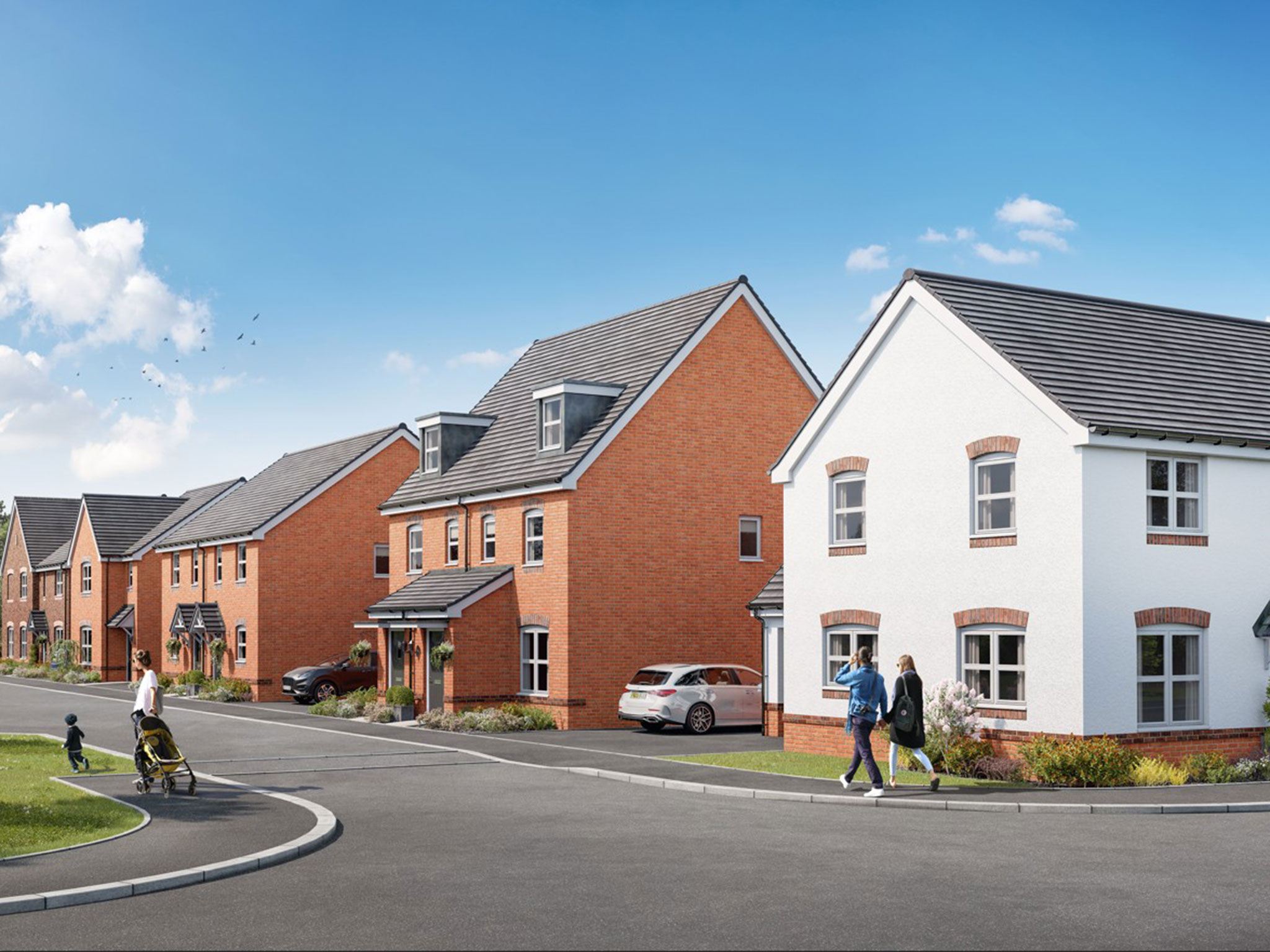 New homes in Shrewsbury street scence