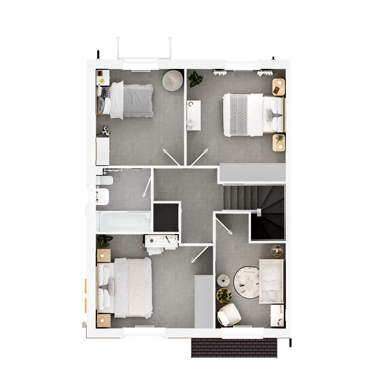 3D - First floor  floor plan