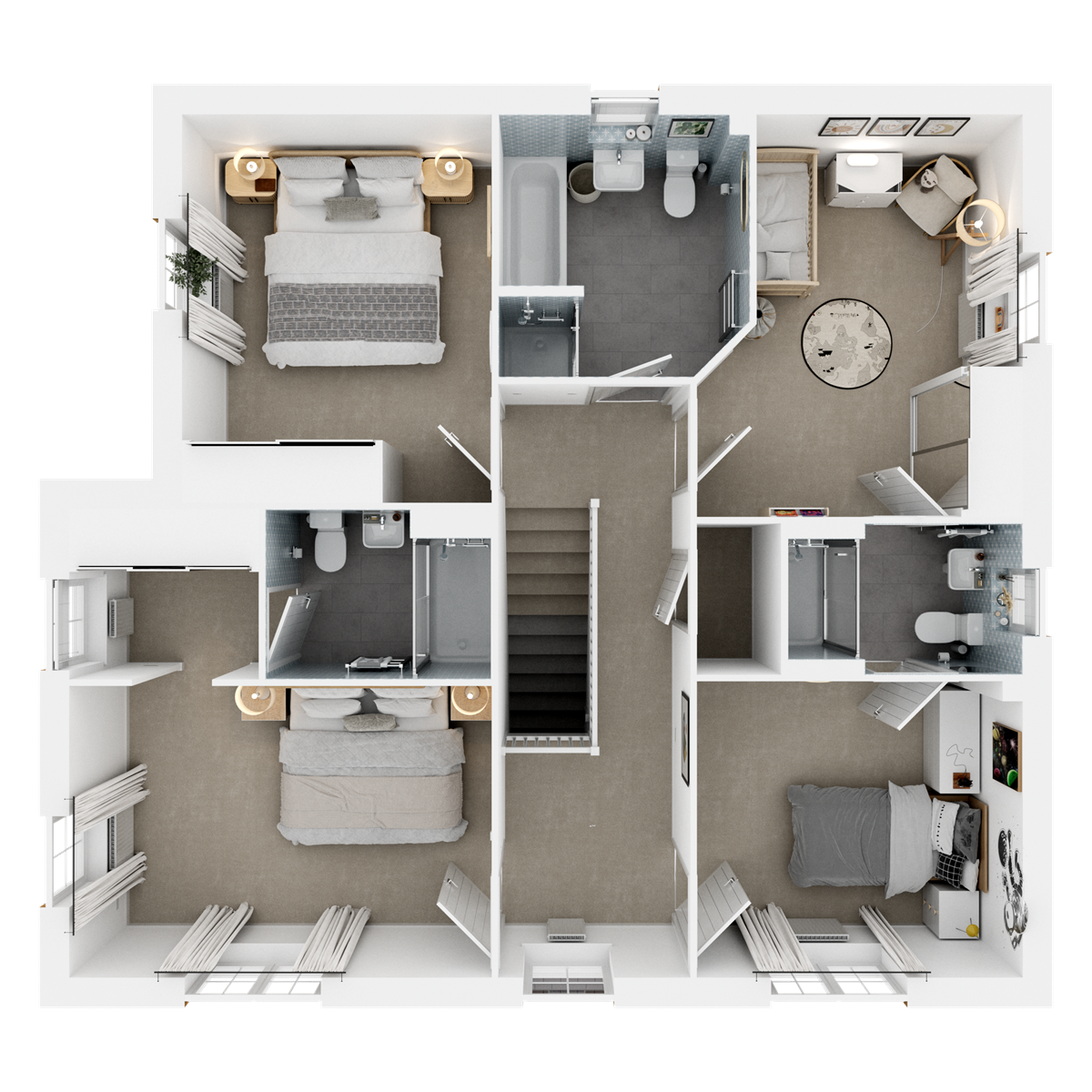 First Floor 3D floor plan