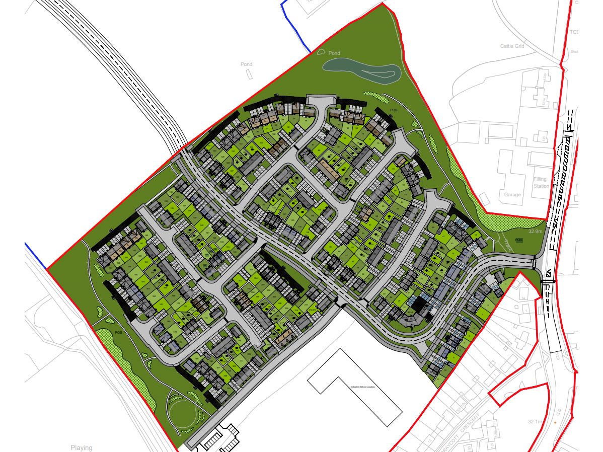 Stroud plan of new homes.