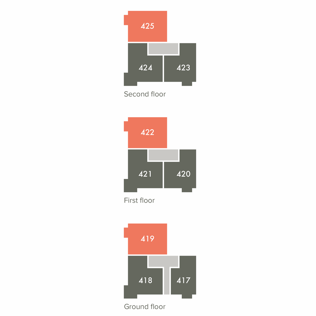 Block Plan - Plots 419, 422, 425 floor plan